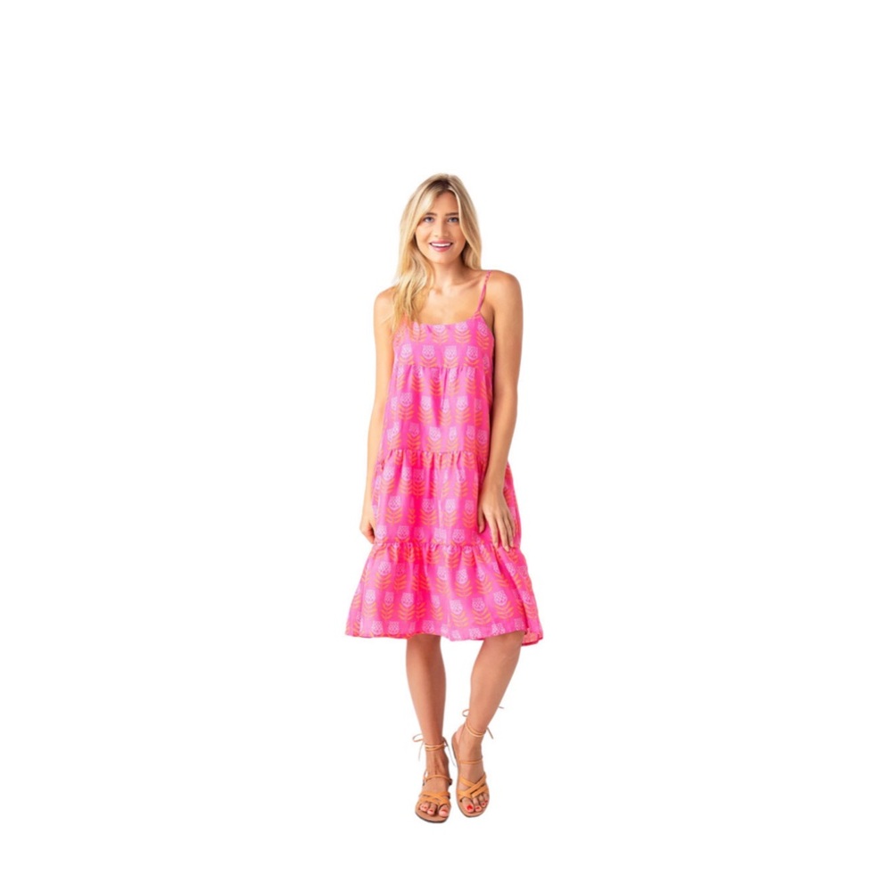 J. Marie * The Maeve Midi Dress in Pink-Size XS (NWOT)